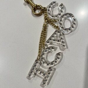 Coach Hangtag with Lucite Letters with Sparkling Accents